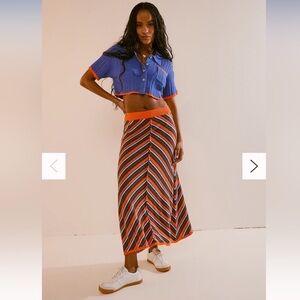 Free people matching sweater skirt and top set